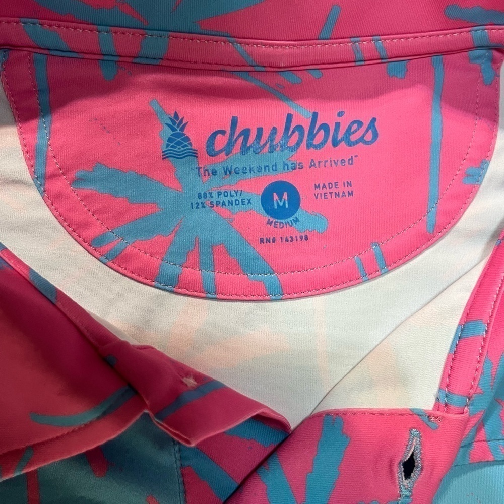 NWOT Chubbies Electric Slide Performance Polo, Size Medium - Picture 5 of 6